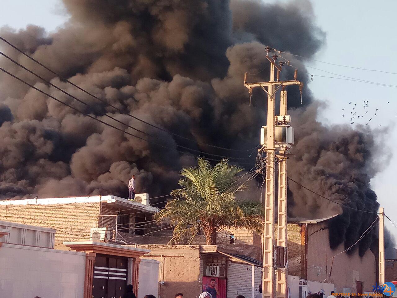 انفجار انبار روغن در اهواز