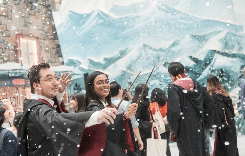 بازسازی دنیای عجیب هری پاتر در فرودگاه چانگی سنگاپور