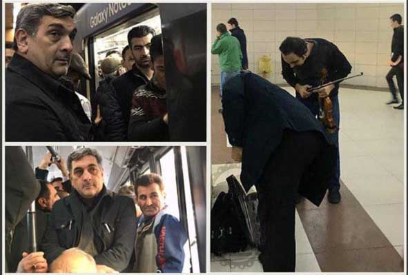 واکنش شهردار تهران به جوانی که در مترو ساز می‌زد +عکس