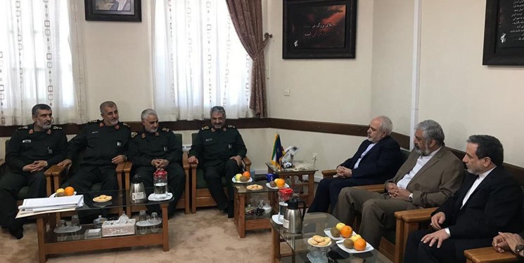 ظریف به دیدار سرلشکر جعفری و سرلشکر سلیمانی رفت