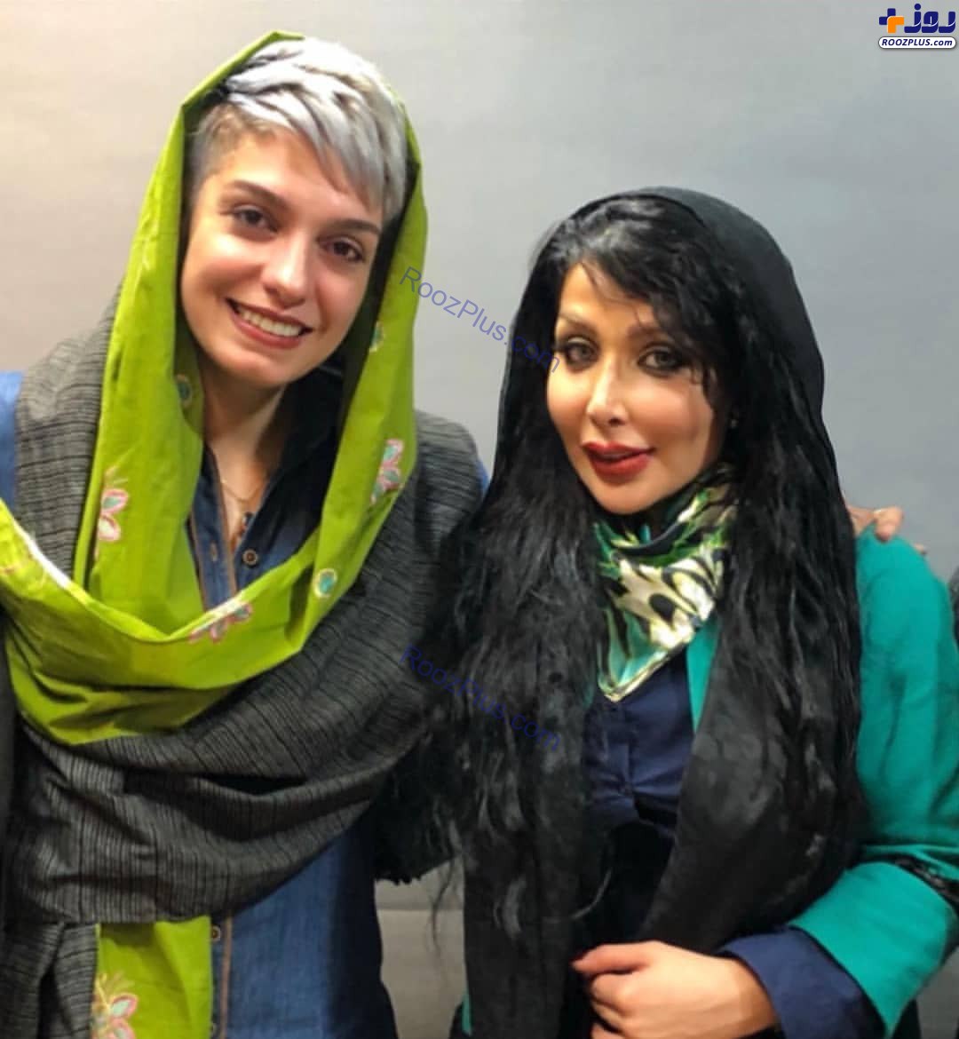 عکس عجیب الیکا عبدالرزاقی درکنار آرایشگرش