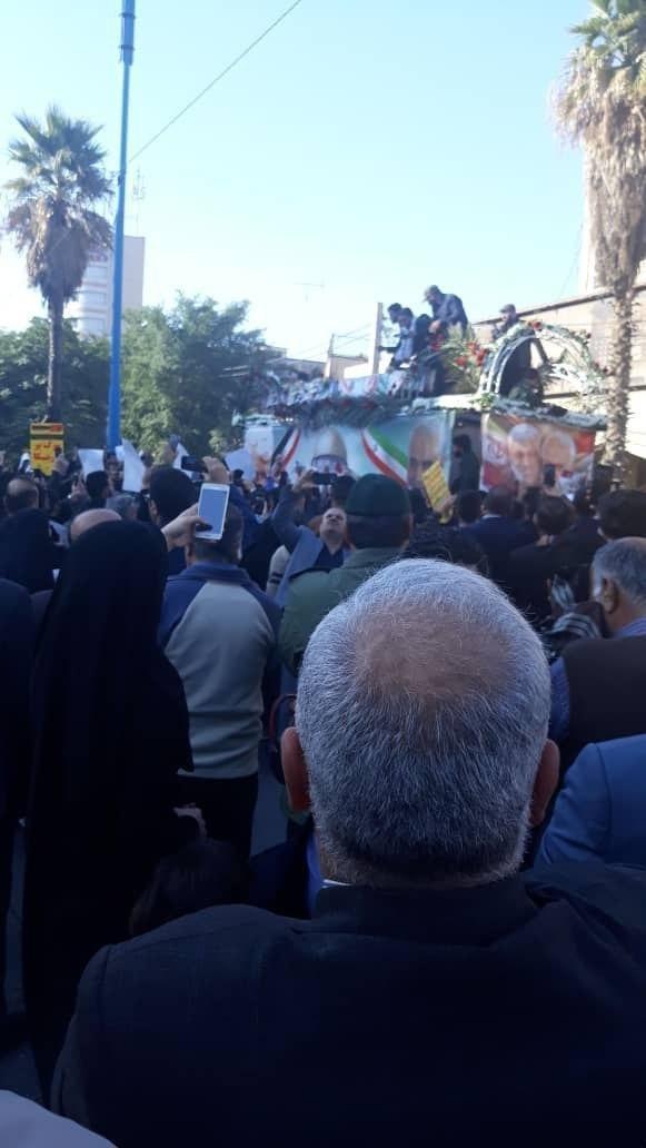 ورود پیکر سردار قاسم سلیمانی به ایران/ مراسم ویژه تشییع در اهواز برگزار شد +عکس و فیلم