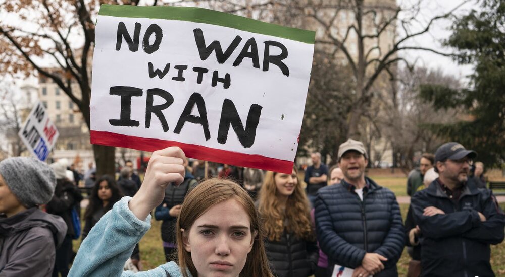 تظاهرات مردم آمریکا در محکومیت ترور سپهبد سلیمانی +عکس