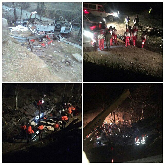 سقوط اتوبوس