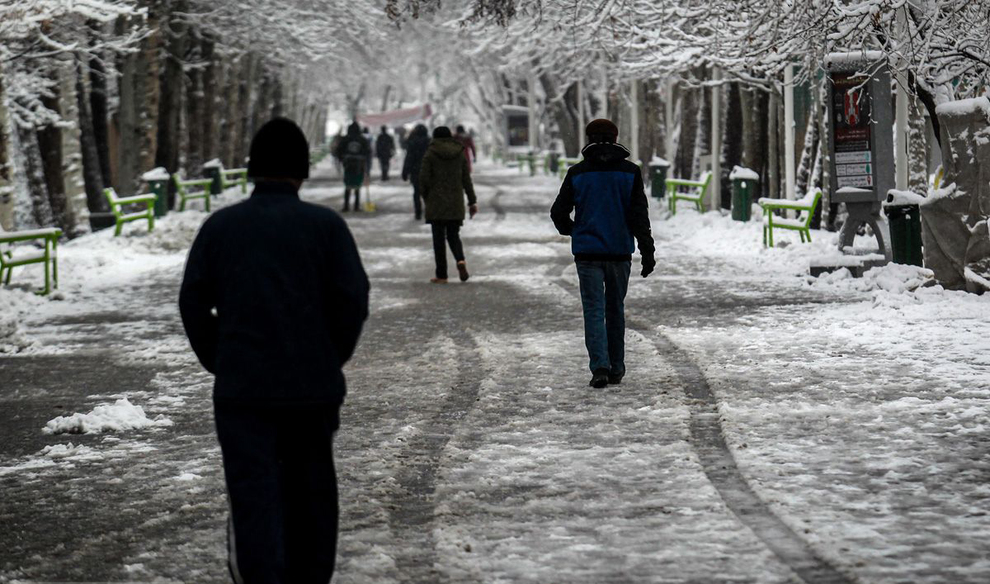 بارش بی‌سابقه برف در مشهد +عکس