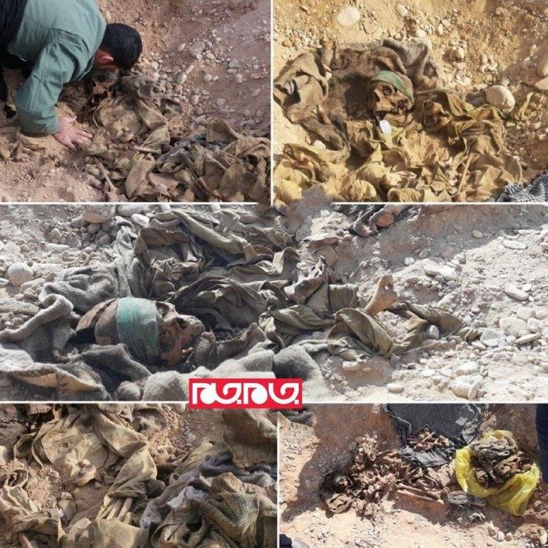 تصاویری تکان‌دهنده از کشف پیکر پاک سه شهید