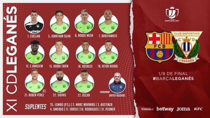 ترکیب اصلی بارسلونا و لگانس اعلام شد