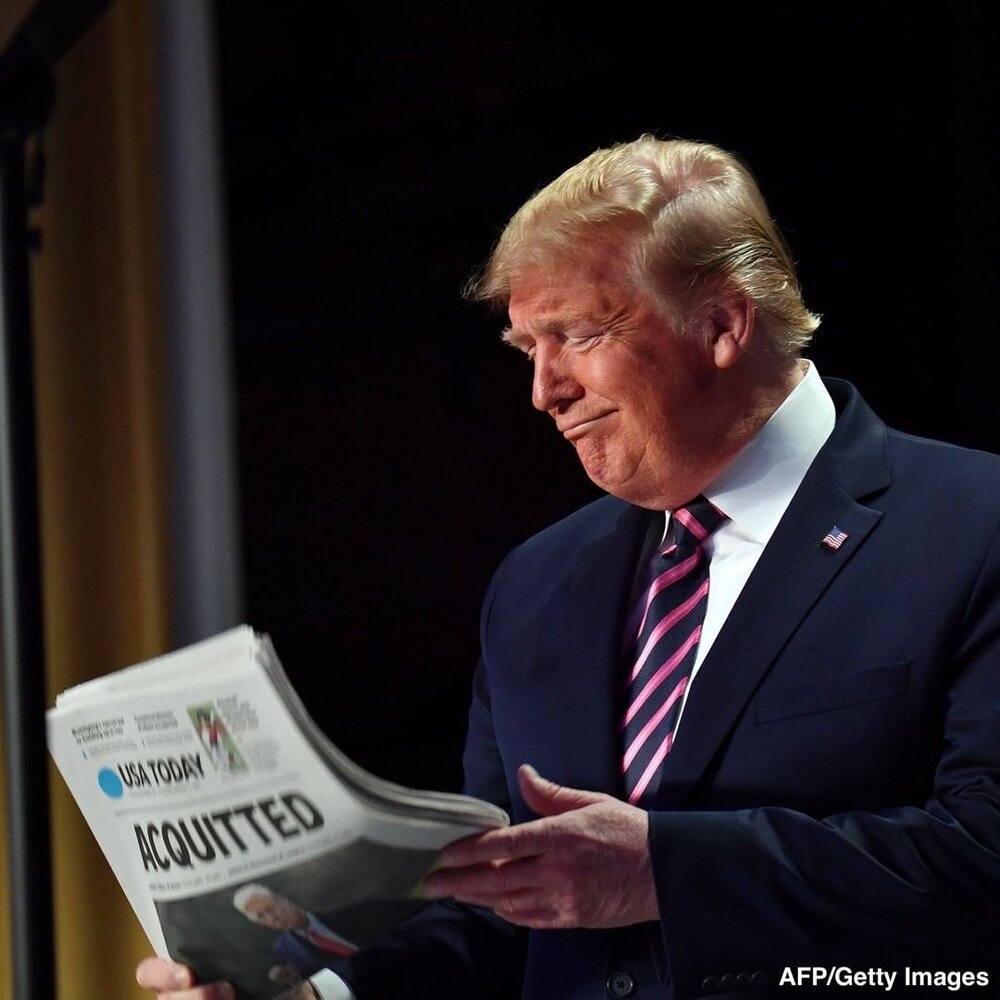 خوشحالی ترامپ از تبرئه شدن