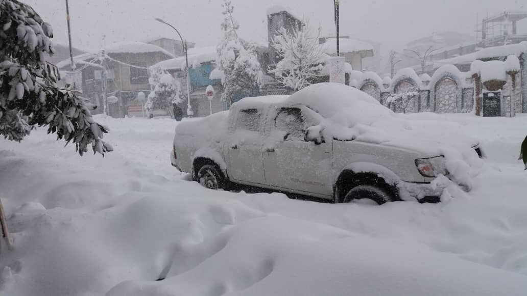 راه‌های فرعی گیلان زیر برف 