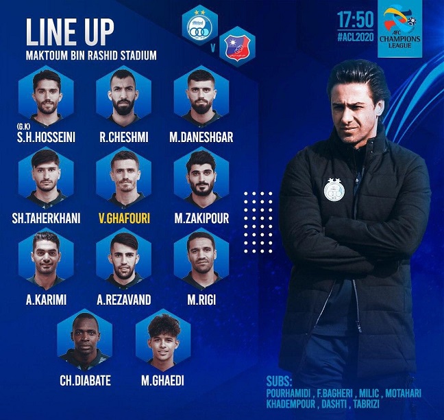 ترکیب استقلال در بازی با الکویت