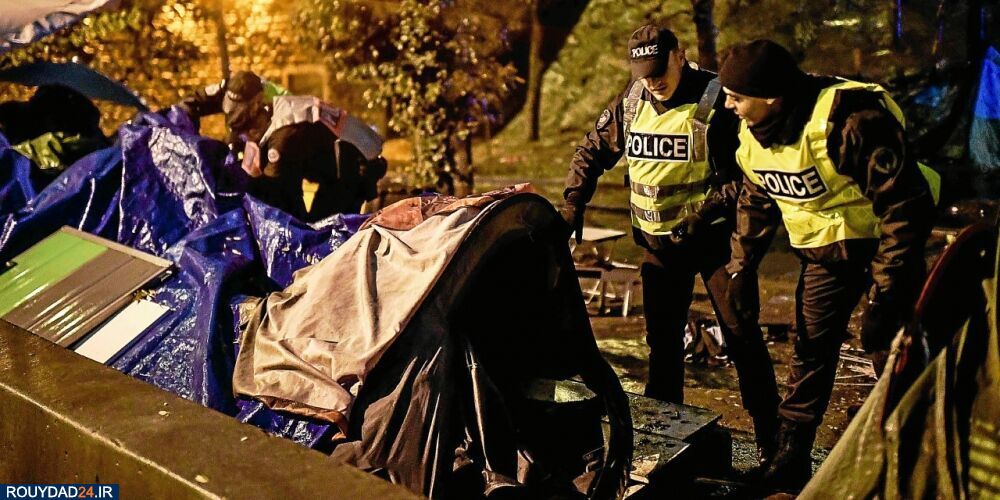 حمله گارد ویژه فرانسه به اردوگاه مهاجران در حومه پاریس