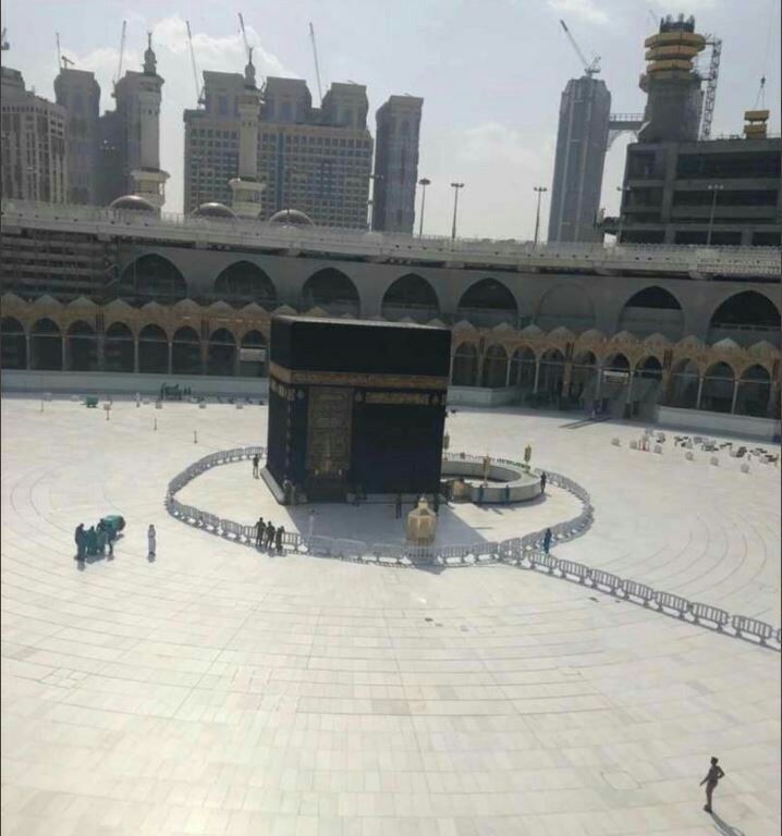 صحن کعبه خالی از حجاج+عکس