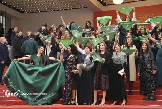 تظاهرات روی فرش قرمز جشنواره فیلم کن +عکس