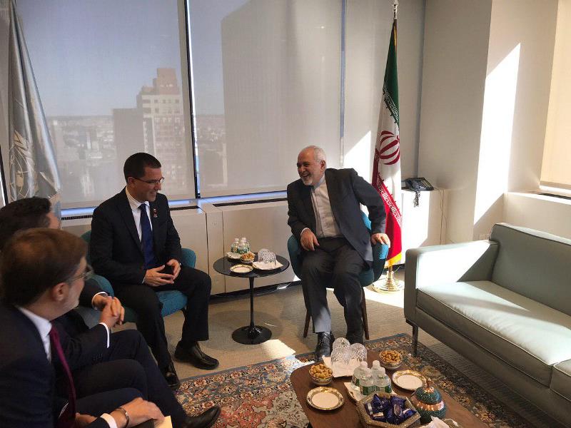 رایزنی ظریف با وزیر امور خارجه ونزوئلا درباره آخرین تحولات این کشور
