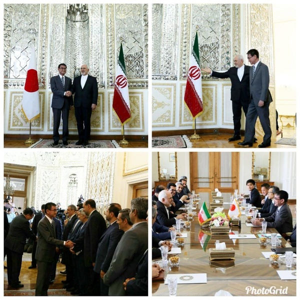 ظریف با همتای ژاپنی خود دیدار کرد