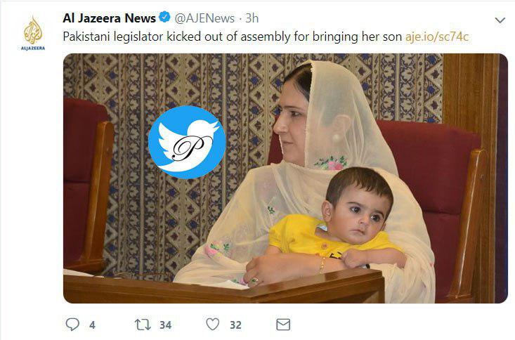 اخراج یک نماینده که پسر کوچکش را به محل کار برده بود! +عکس