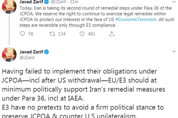 اقدامات ایران در صورت پایبندی کشورهای اروپایی به تعهداتشان قابل بازگشت هستند