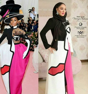 کپی&zwnj;برداری لباس الهام حمیدی از خواننده آمریکایی +عکس