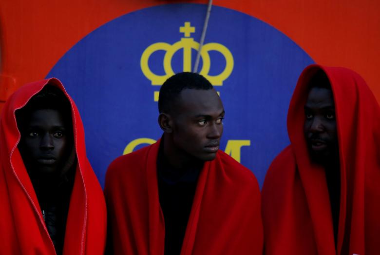 مهاجران نجات یافته آفریقایی در 