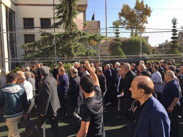 تشییع پیکر کاشانی در ورزشگاه شاهین