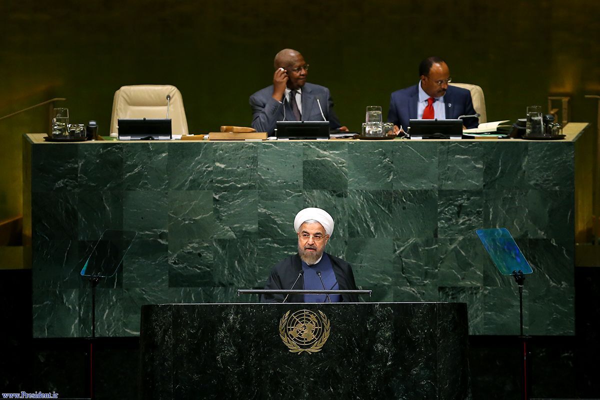 پخش زنده سخنرانی روحانی در سازمان ملل