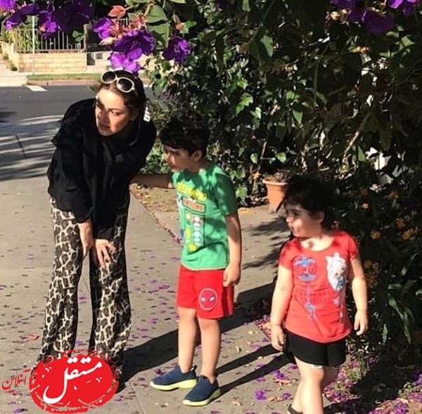 شیلا خداداد و فرزندانش در حال بازی +عکس