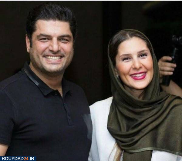 عکس خندان سام درخشانی و همسرش