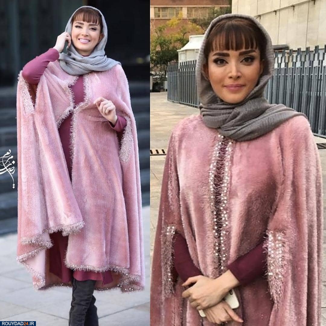 استایل مخمل صورتی بهنوش طباطبایی