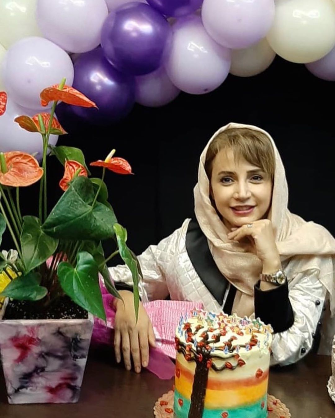 شبنم قلی‌خانی و کیک تولد