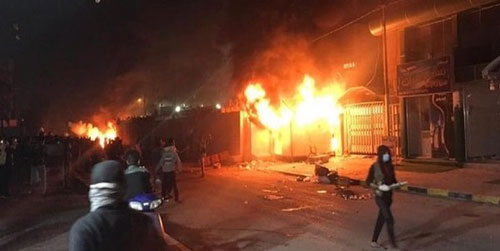 آتش‌سوزی دوباره در محل کنسولگری ایران در نجف