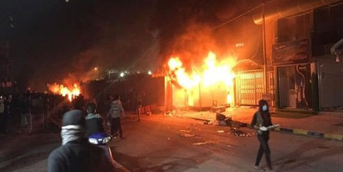 آتش‌سوزی دوباره در محل کنسولگری ایران در نجف