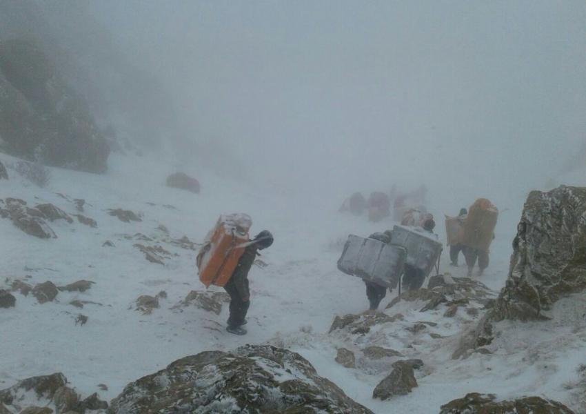 کولبر در برف