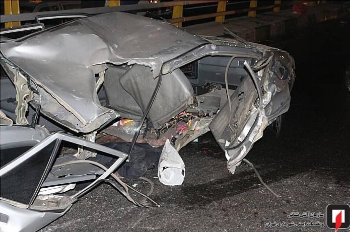 له شدن پراید در تصادف شدید؛ سرنشینان ناپدید شدند! له شدن پراید در تصادف شدید؛ سرنشینان ناپدید شدند!