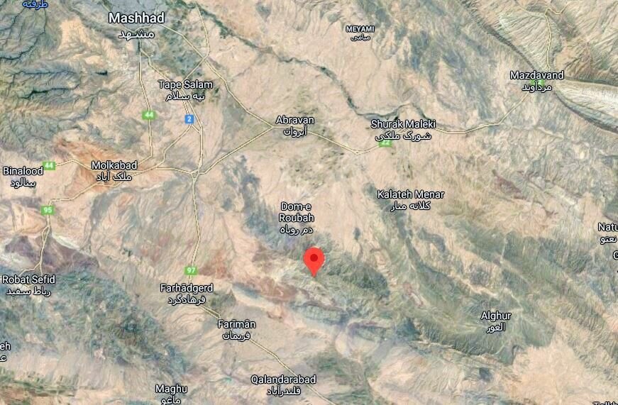 کانون زلزله ۴.۲ ریشتری مشهد کجا بود؟