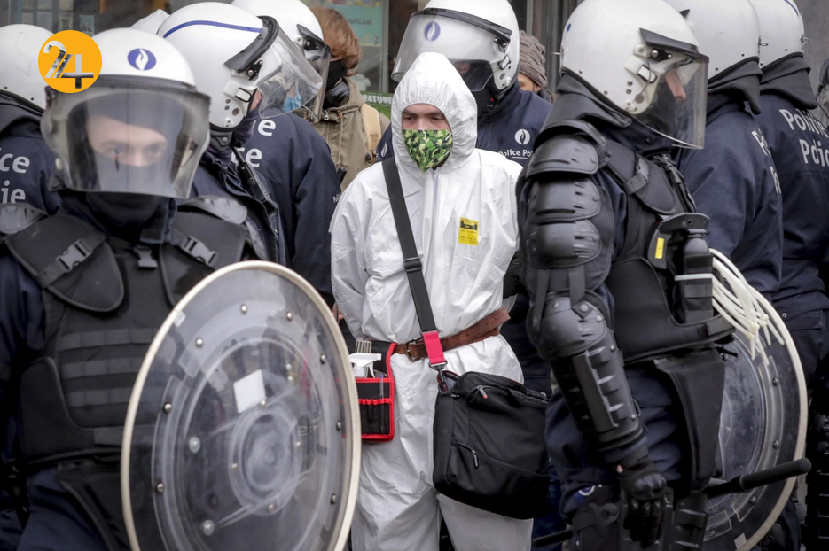 اعتراضات ضد قرنطیه در بلژیک