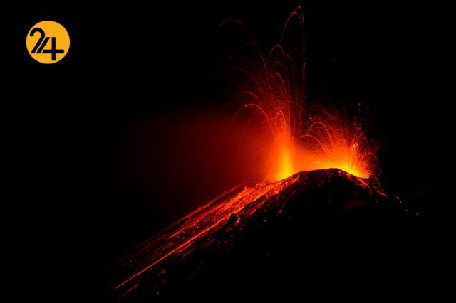 تصاویر فواران آتشفشان اتنا