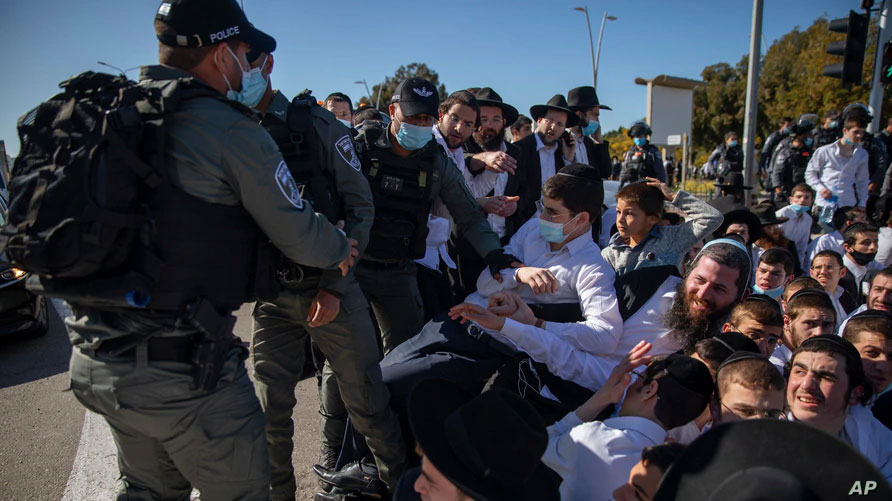 درگیری پلیس اسرائیل با یهودیان مذهبی