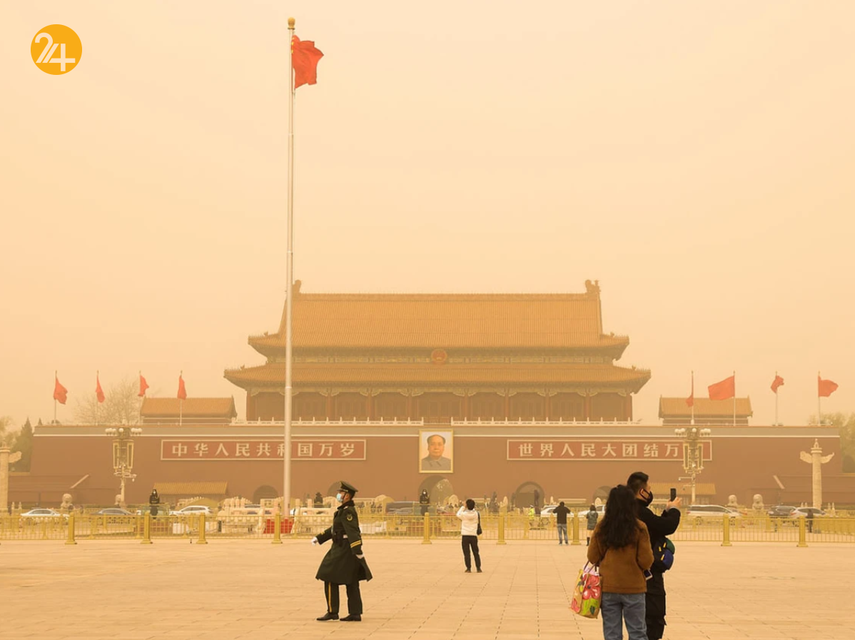 بی‌سابقه‌ترین طوفان شن در پکن