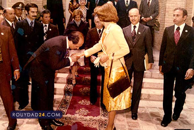 دستبوسی فرح حدادعادل