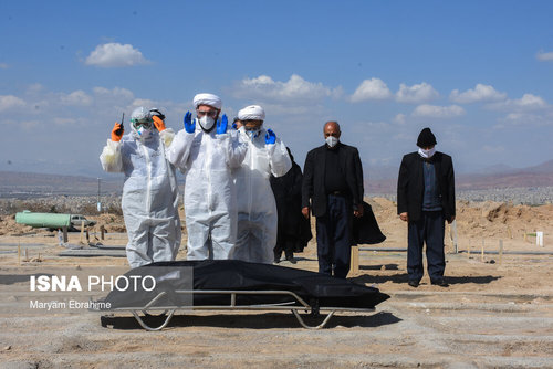تدفین اجساد کرونایی 