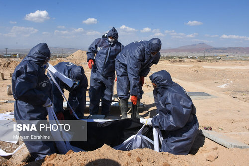 تدفین اجساد کرونایی 