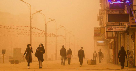 گرد و خاک در خرمشهر 