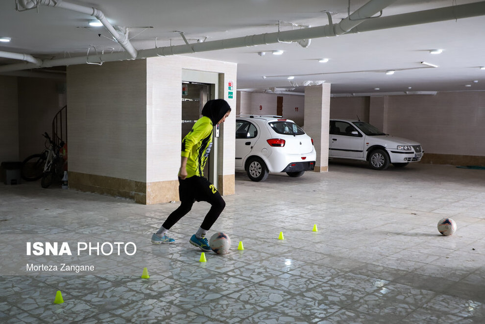 تمرین ورزشکاران ایرانی در شرایط کرونایی