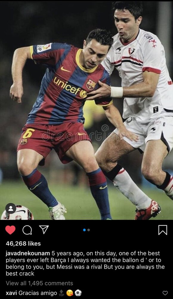 پست اینستاگرامی نکونام 