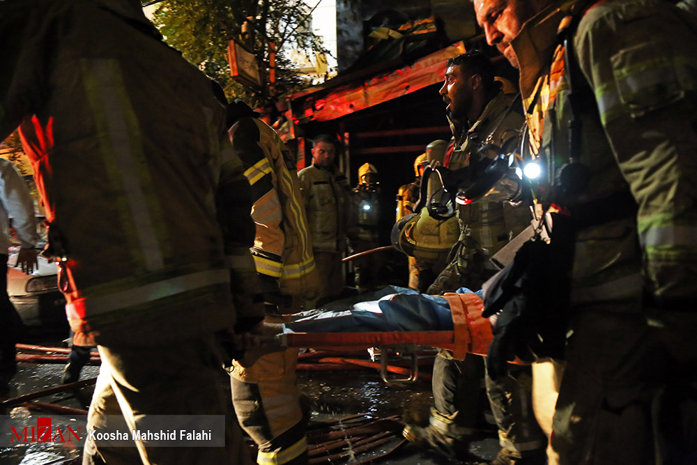 آتش سوزی در یک کلینیک درمانی در خیابان شریعتی تهران+عکس