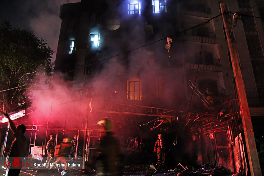آتش سوزی در یک کلینیک درمانی در خیابان شریعتی تهران+عکس