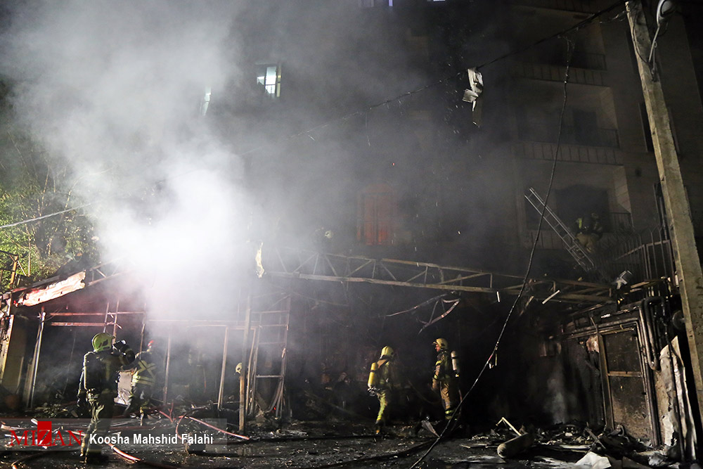 آتش سوزی در یک کلینیک درمانی در خیابان شریعتی تهران+عکس