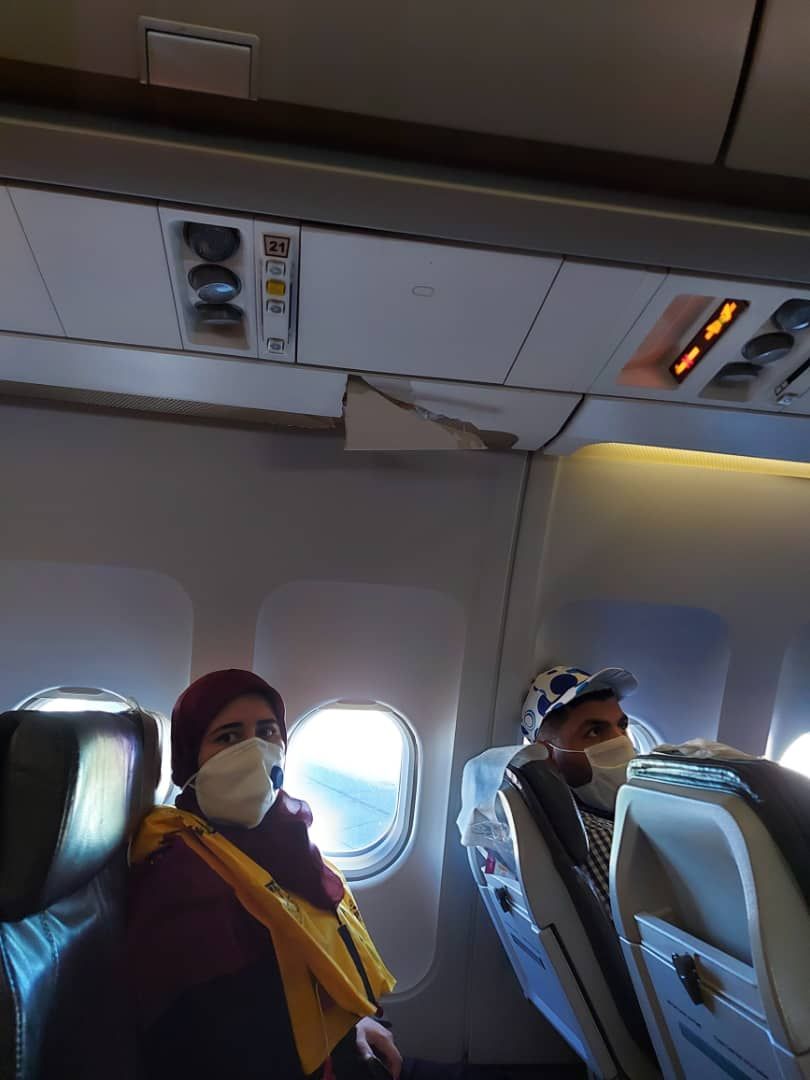 ماجرای حادثه برای هواپیمای ماهان از زبان مسافر این پرواز + عکس هواپیمای ماهان