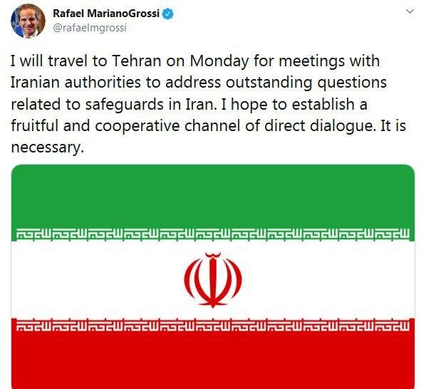 مدیرکل آژانس: دوشنبه به تهران میآیم مدیرکل آژانس