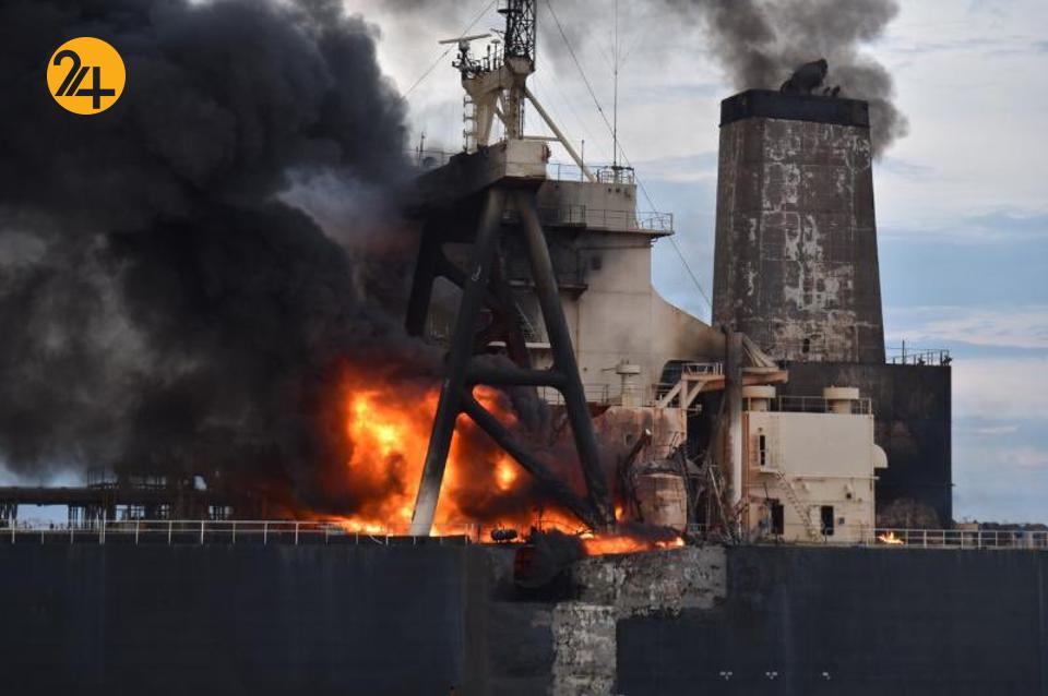 انفجار در ابرنفتکش هندی